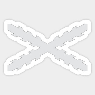 Cross of Burgundy (silver) Sticker